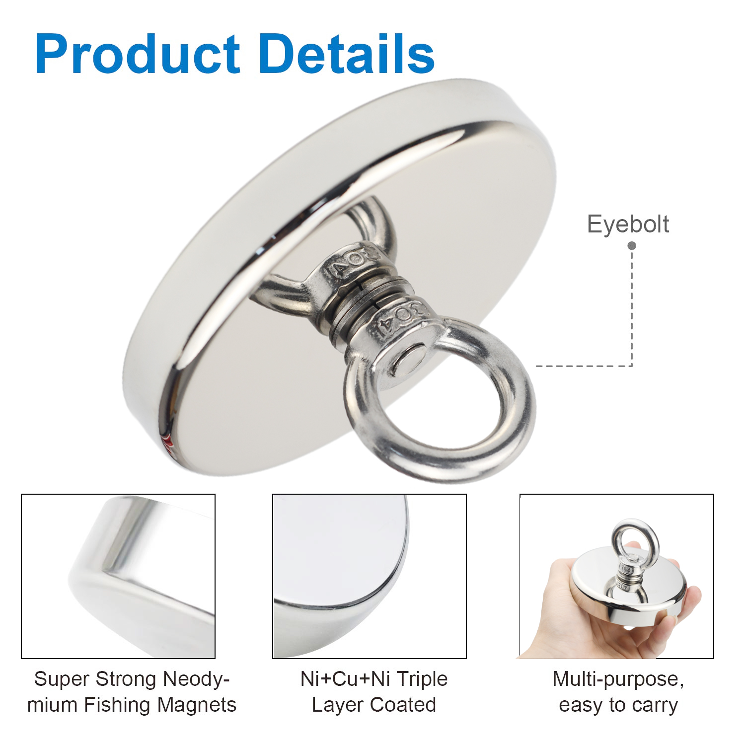 D90 puxar max 350kg super fort - Fishing Hook Stainless Steel avaliação e preço