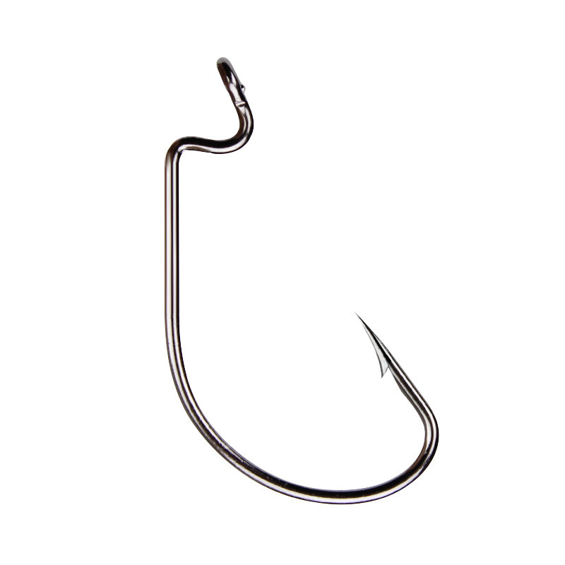 50 pçs largo worm gancho de aç - Fishing Hook Offset avaliação e preço