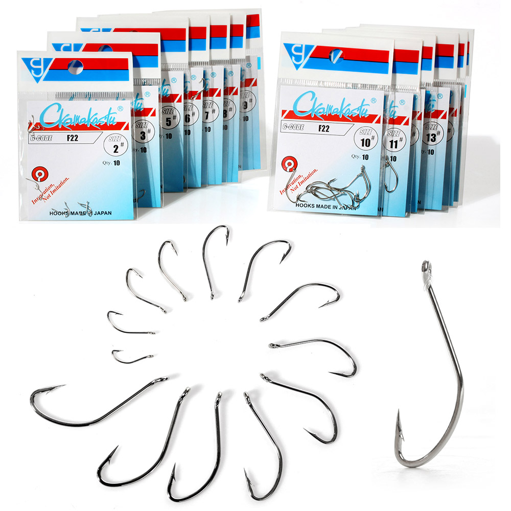 Ckamakastu f22 branco água sal - Fishing Hook Offset avaliação e preço