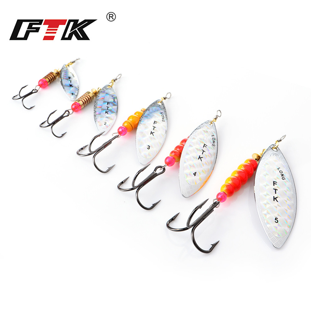 Ftk spinner isca 4g/7g/12g/18g - Fishing Hook Treble avaliação e preço