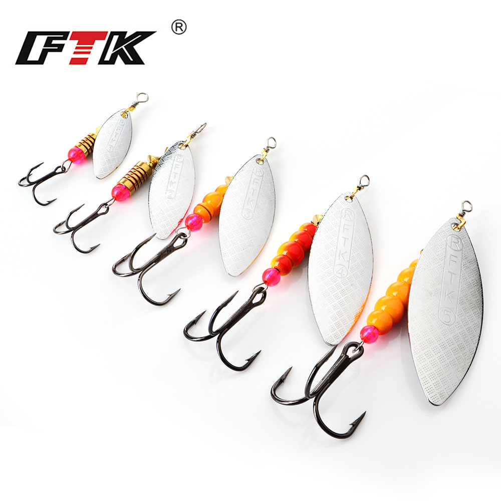 Ftk spinner isca 4g/7g/12g/18g - Fishing Hook Treble avaliação e preço