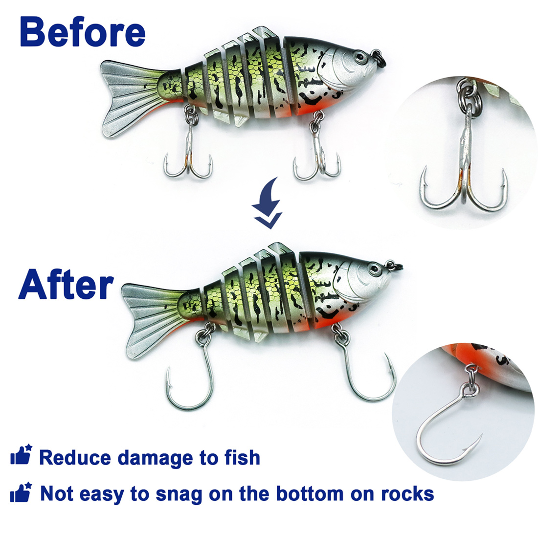 Ganchos de pesca 9km, 25 peças - Fishing Hook Offset avaliação e preço