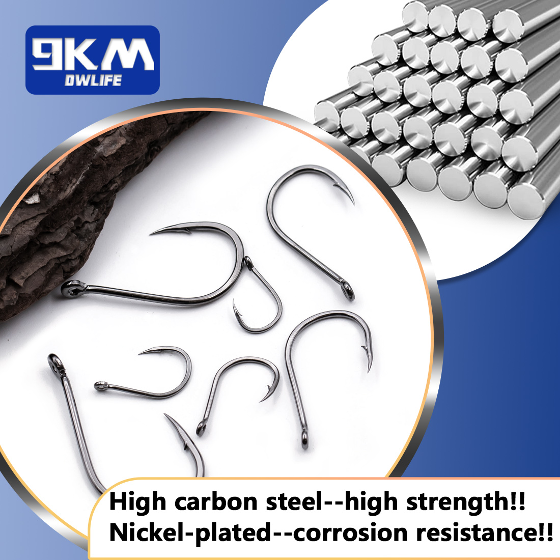 Ganchos de pesca iseama, 9km,  - Fishing Hook Offset avaliação e preço