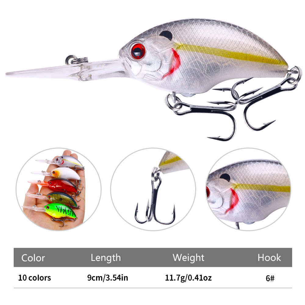 HENGJIA 11.7G 9CM Iscas de Pes - Fishing Hook Treble avaliação e preço